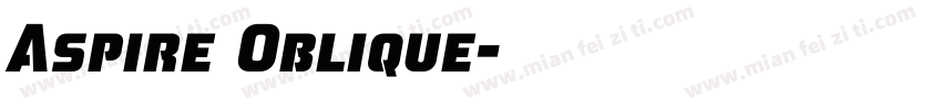 Aspire Oblique字体转换